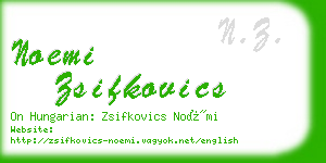 noemi zsifkovics business card